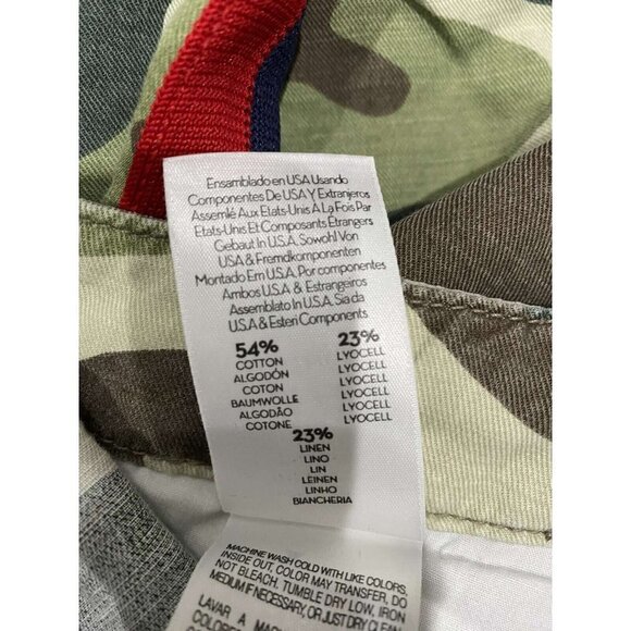 Mother Pants Green The No Zip Misfit Double Time Camouflage Side Stripe Size 24 - Picture 6 of 10